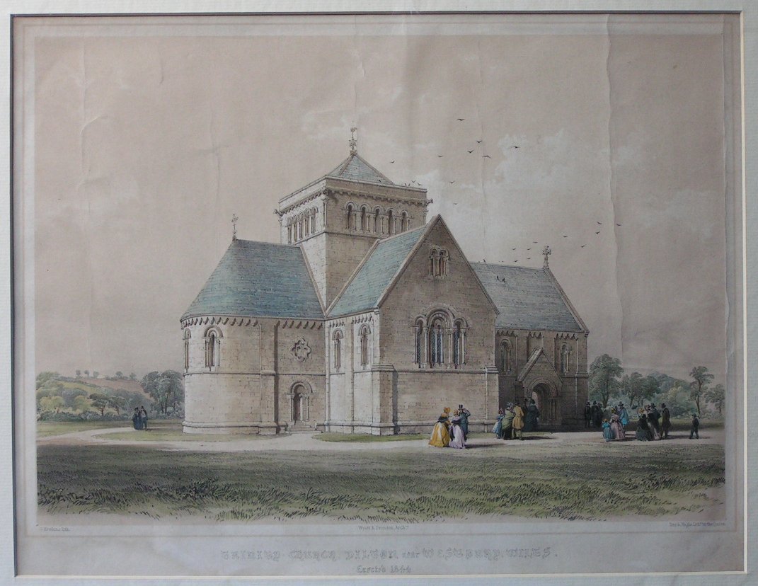 KNARESBOROUGH Trinity Church Antique Print 1863 
