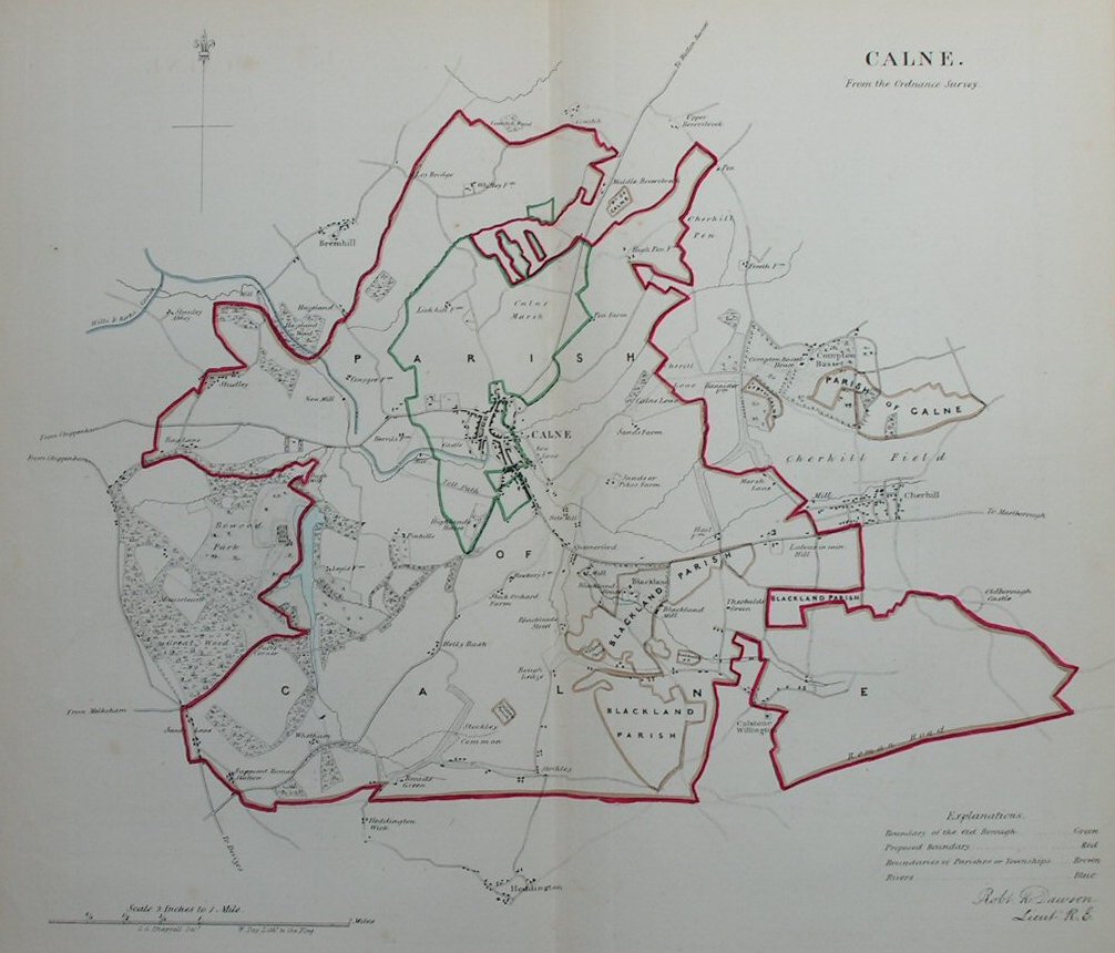 Map of Calne - Calne