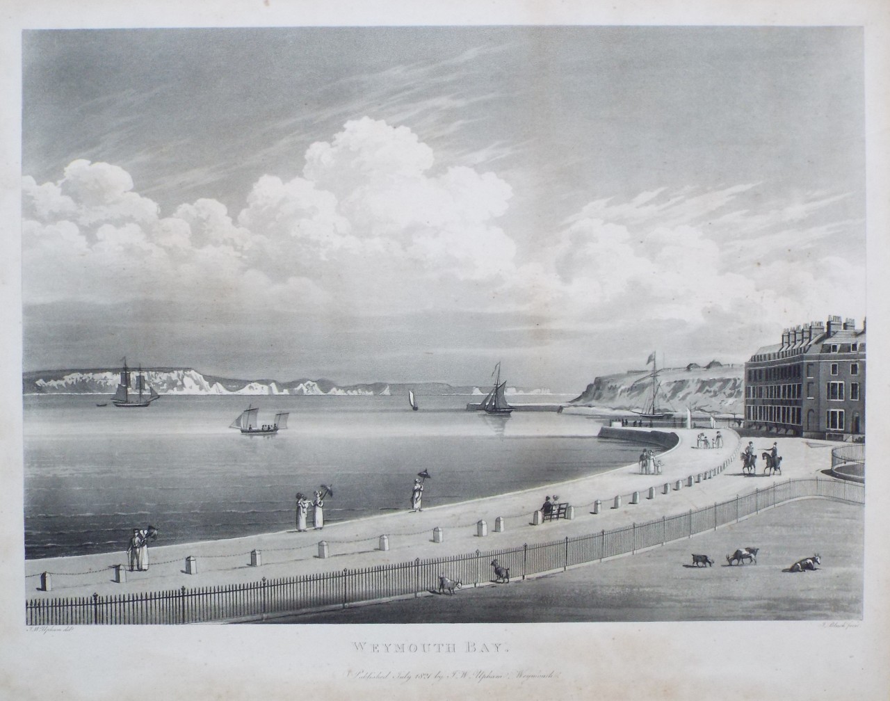 Aquatint - Weymouth Bay. - Bluck