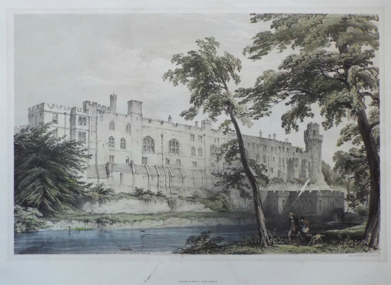 Lithograph - From the Banks of the Avon: Warwick Castle - Hanhart