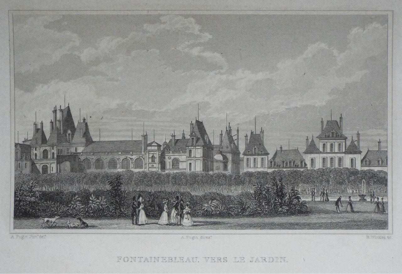 Print - Fontainebleau. Vers le Jardin. - Winckles