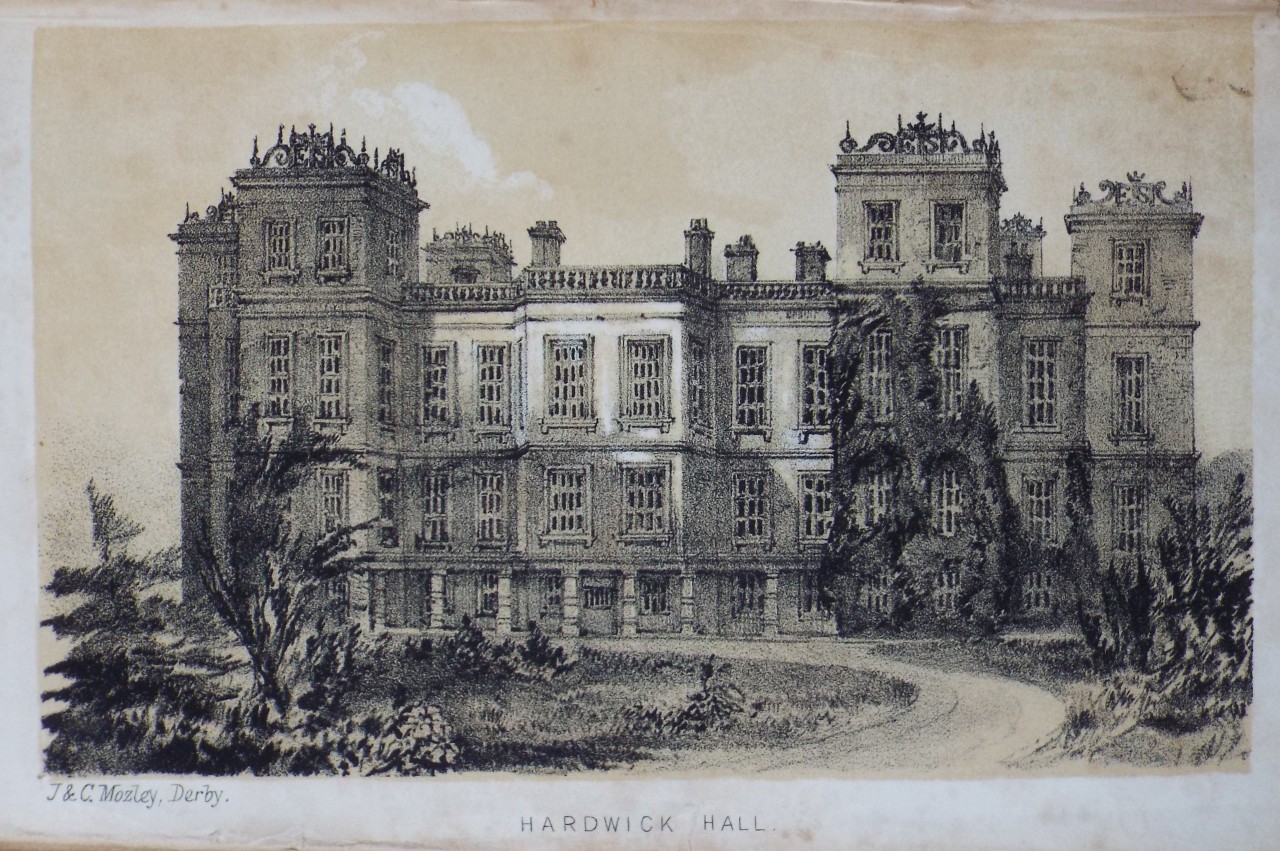 Lithograph - Hardwick Hall.