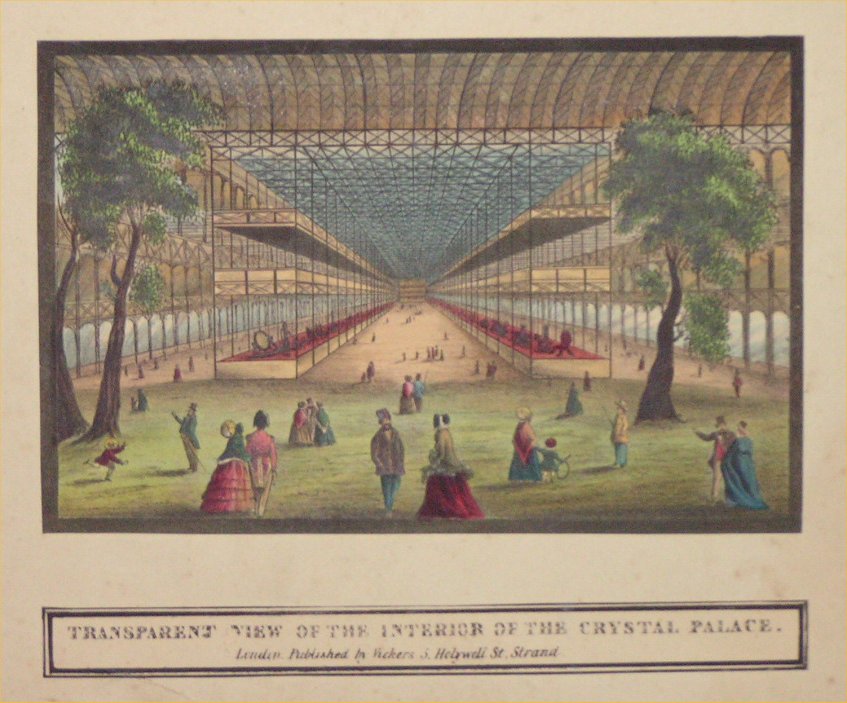 Lithograph - Transparent View of the Interior of the Crystal Palace