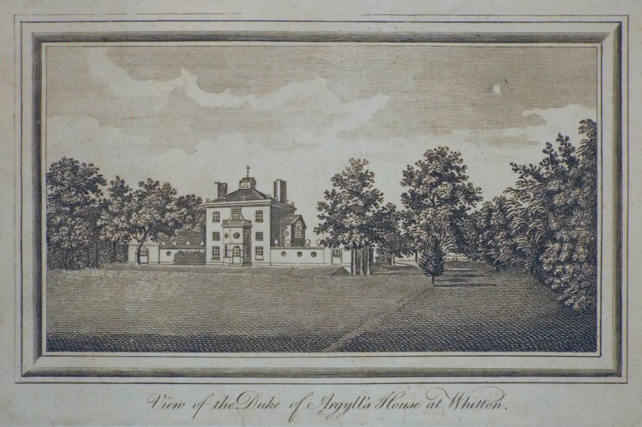 Print - View of the Duke of Argyll's House at Whitton.