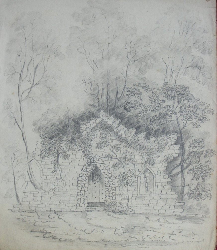 Pencil sketch - Childwick Abbey near Liverpool