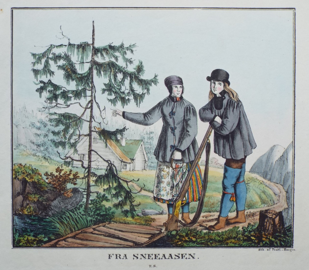 Lithograph - Fra Sneeaasen.