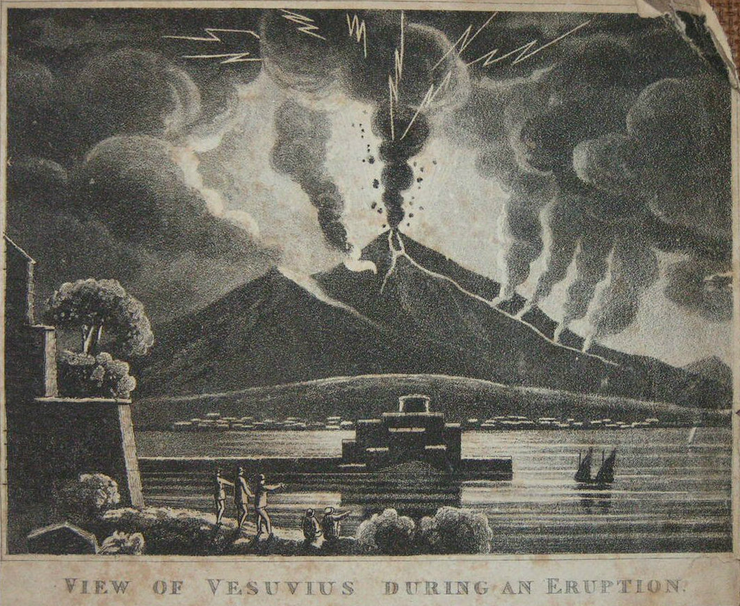Aquatint - View of Vesuvius during an Eruption