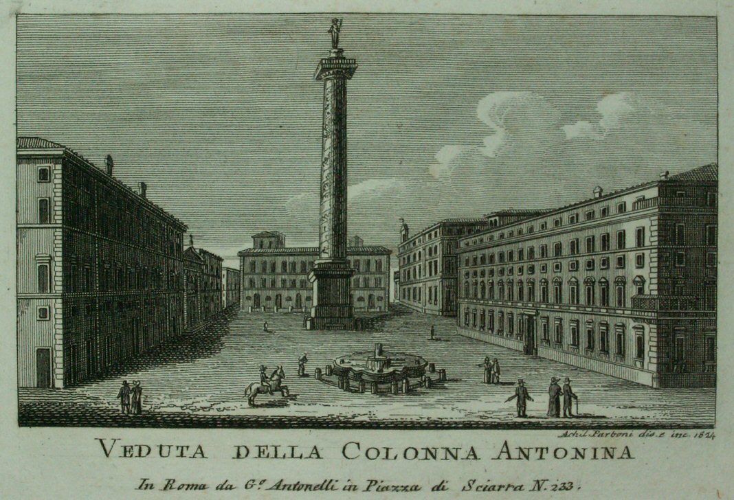 Print - Veduta della Colonna Antonina - Parboni