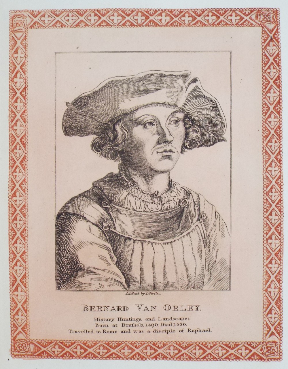 Etching - Bernard van Orley. - Girtin