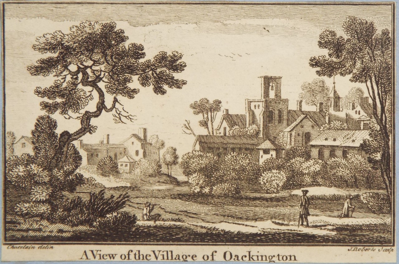 Print - A View of the Village of Oackington - Roberts