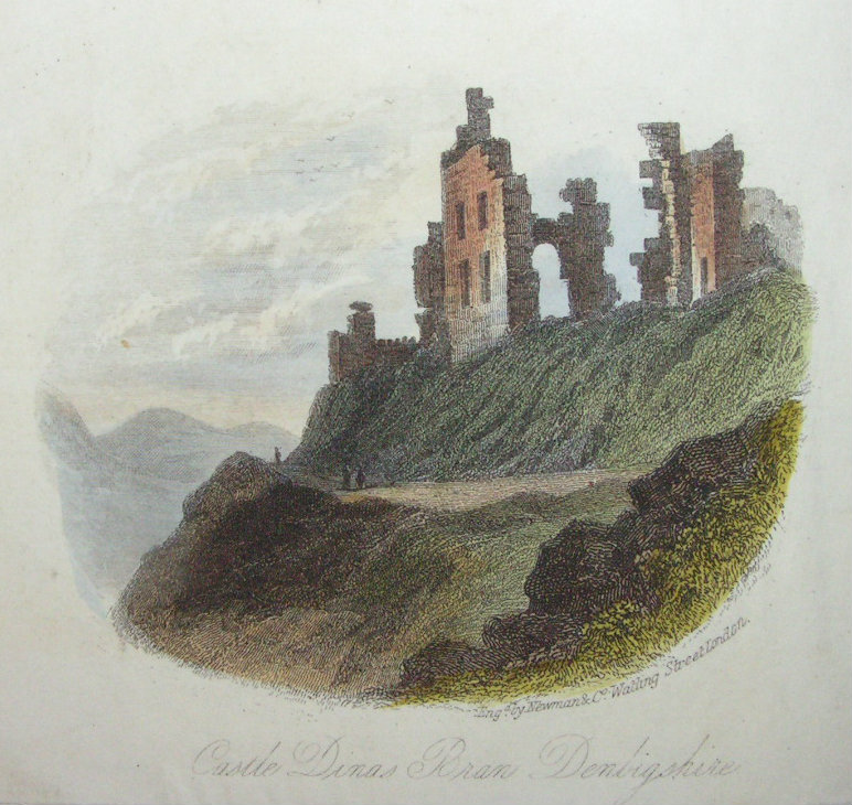 Steel Vignette - Castle Dinas Bran, Denbighshire. - Newman