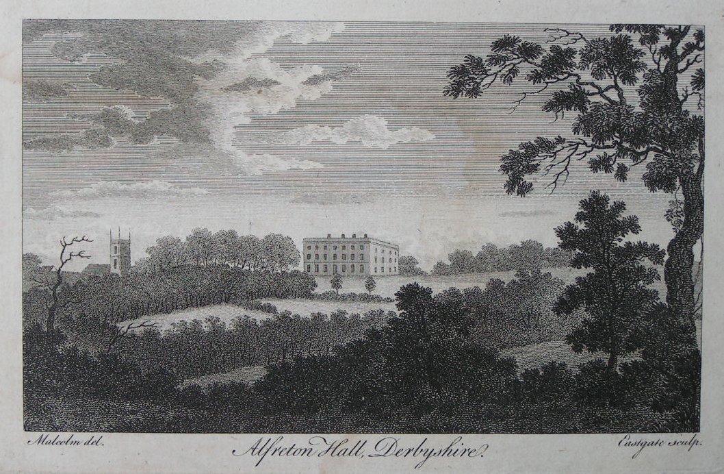 Print - Alfreton Hall, Derbyshire. - 