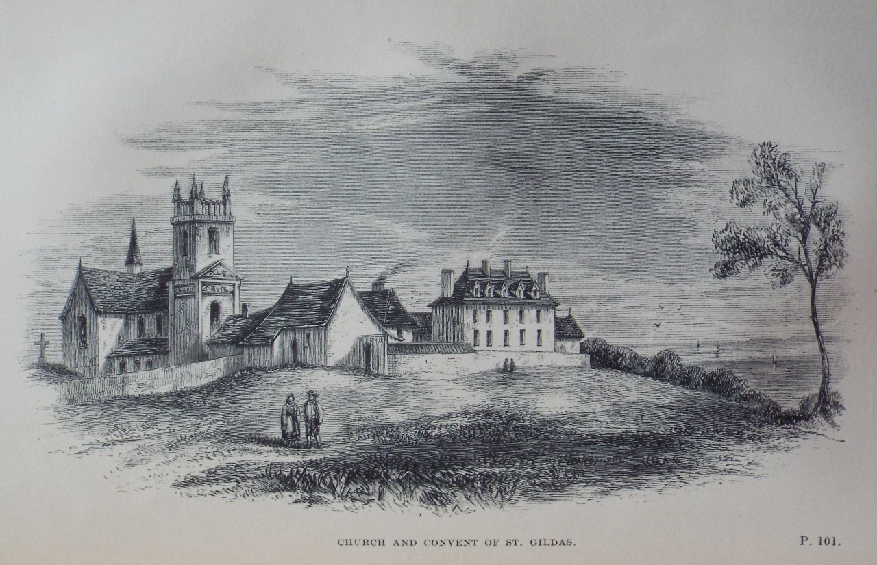Wood - Church and Convent of St. Gildas.