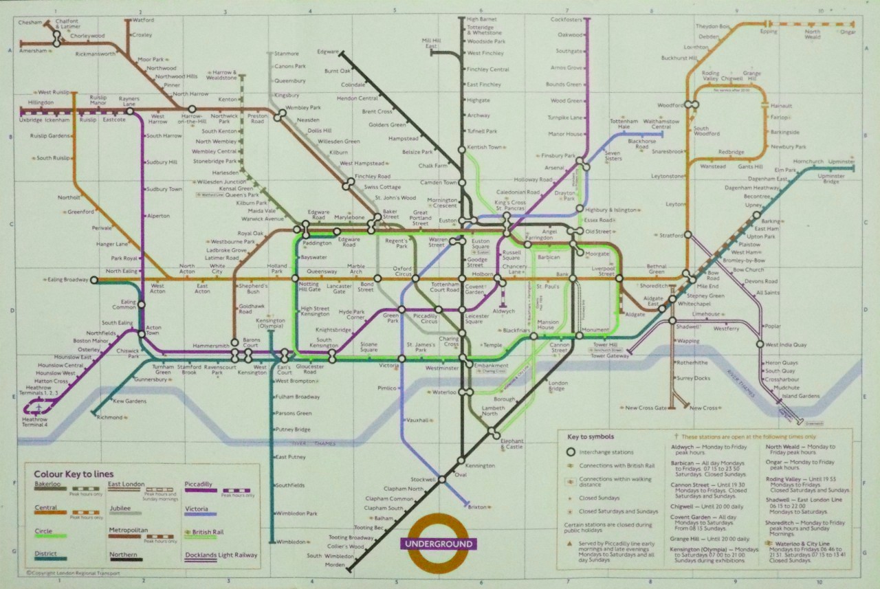 Map of London Underground - London Underground
