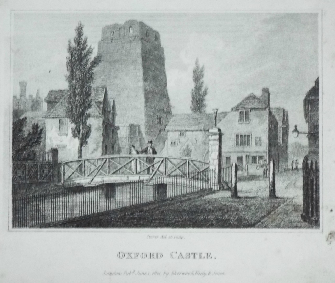 Print - Oxford Castle. - 