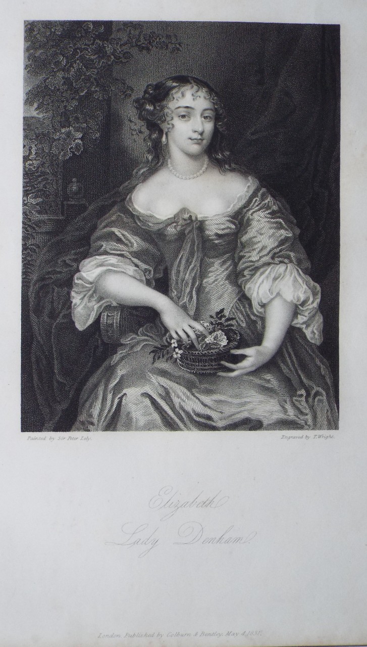 Stipple - Elizabeth Lady Denham. - Wright