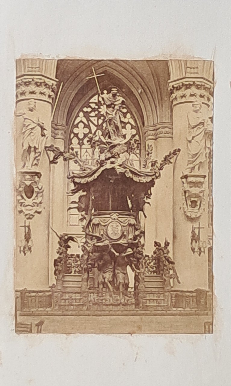 Photograph - Pulpit in the Cathedral of St Michael and St Gudule, Brussels