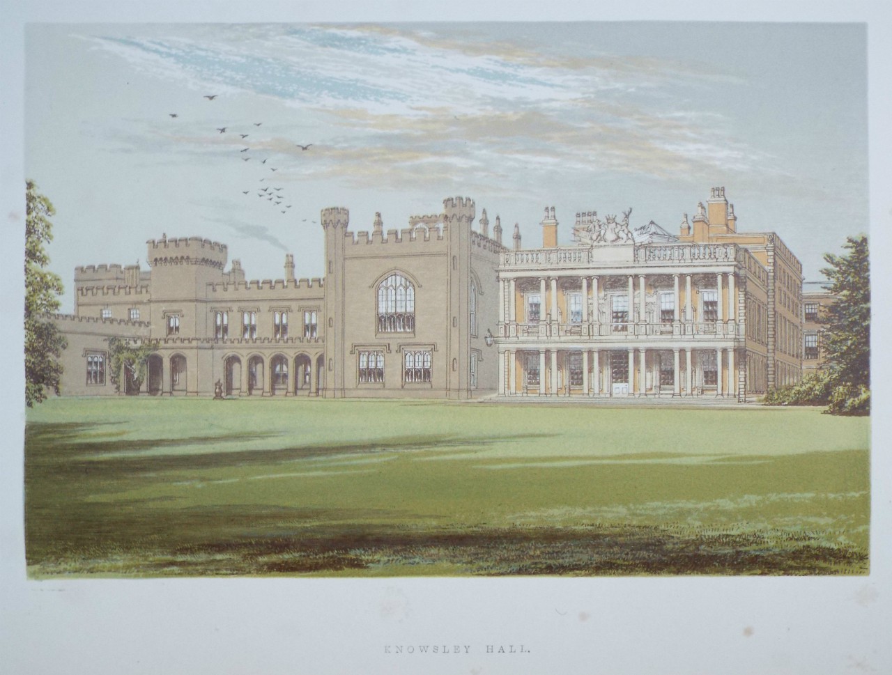 Chromo-lithograph - Knowsley Hall.