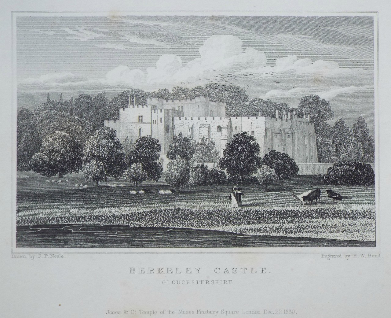 Print - Berkeley Castle, Gloucestershire. - Bond