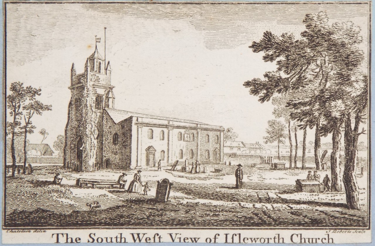 Print - The South West View of Isleworth Church - Roberts