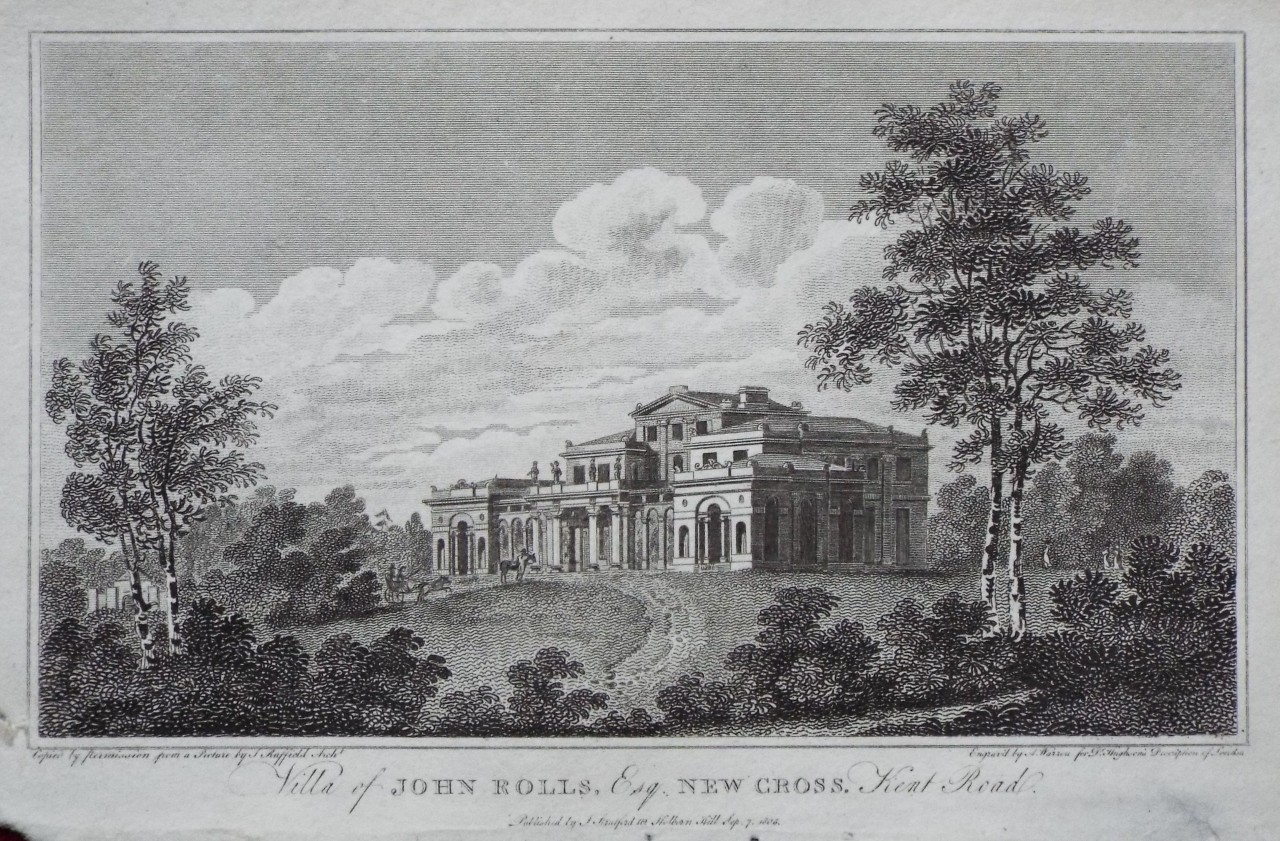 Print - Villa of John Rolls, Esq, New Cross, Kent Road.