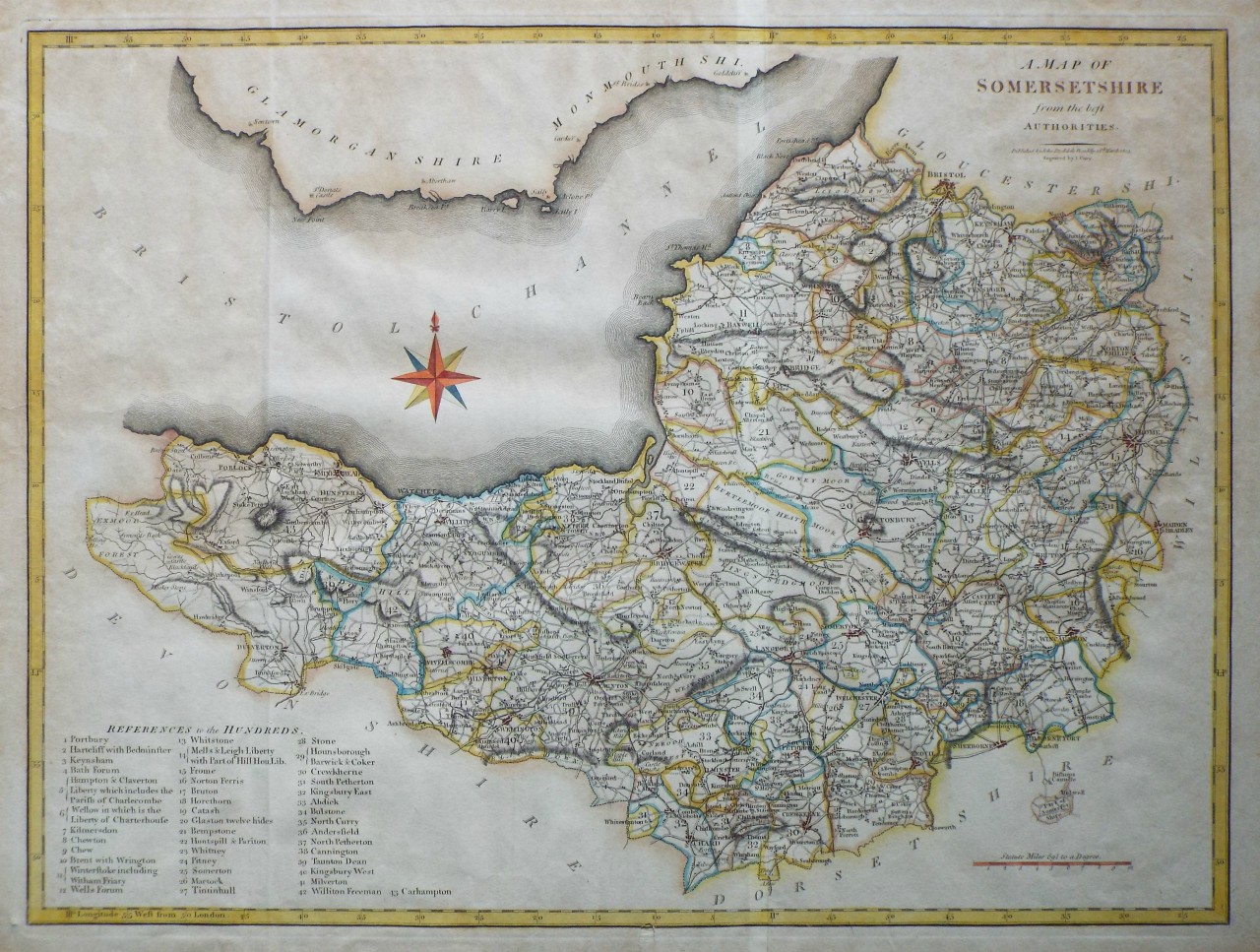 Map of Somerset