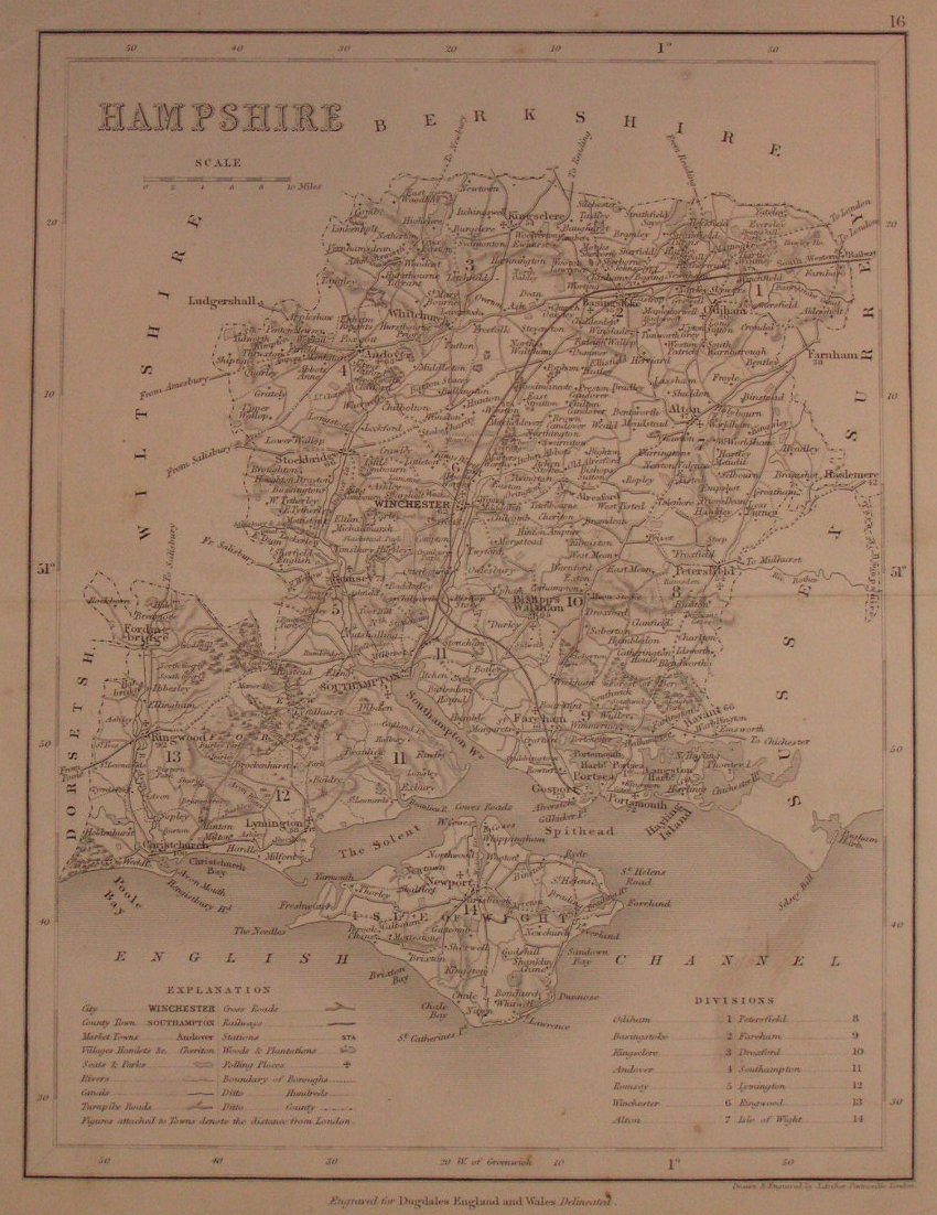 Map of Hampshire - Archer