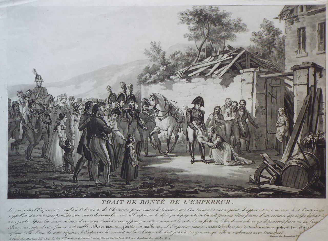 Aquatint - Trait de Bonte de l'Empereur.