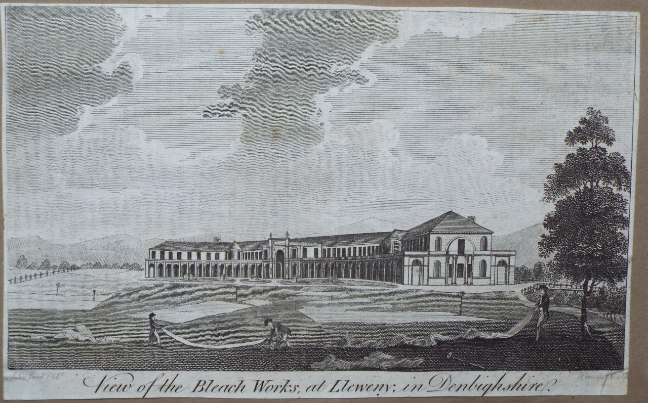 Print - View of the Bleach Works, at Lleweny, in Denbighshire. - Bromley