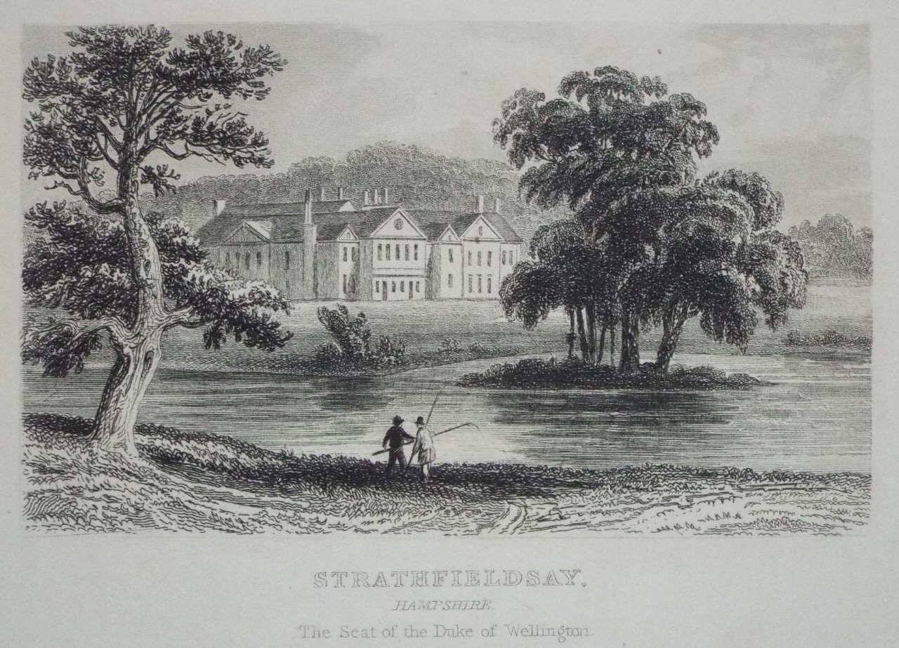 Print - Strathfieldsay, Hampshire. The Seat of the Duke of Wellington.