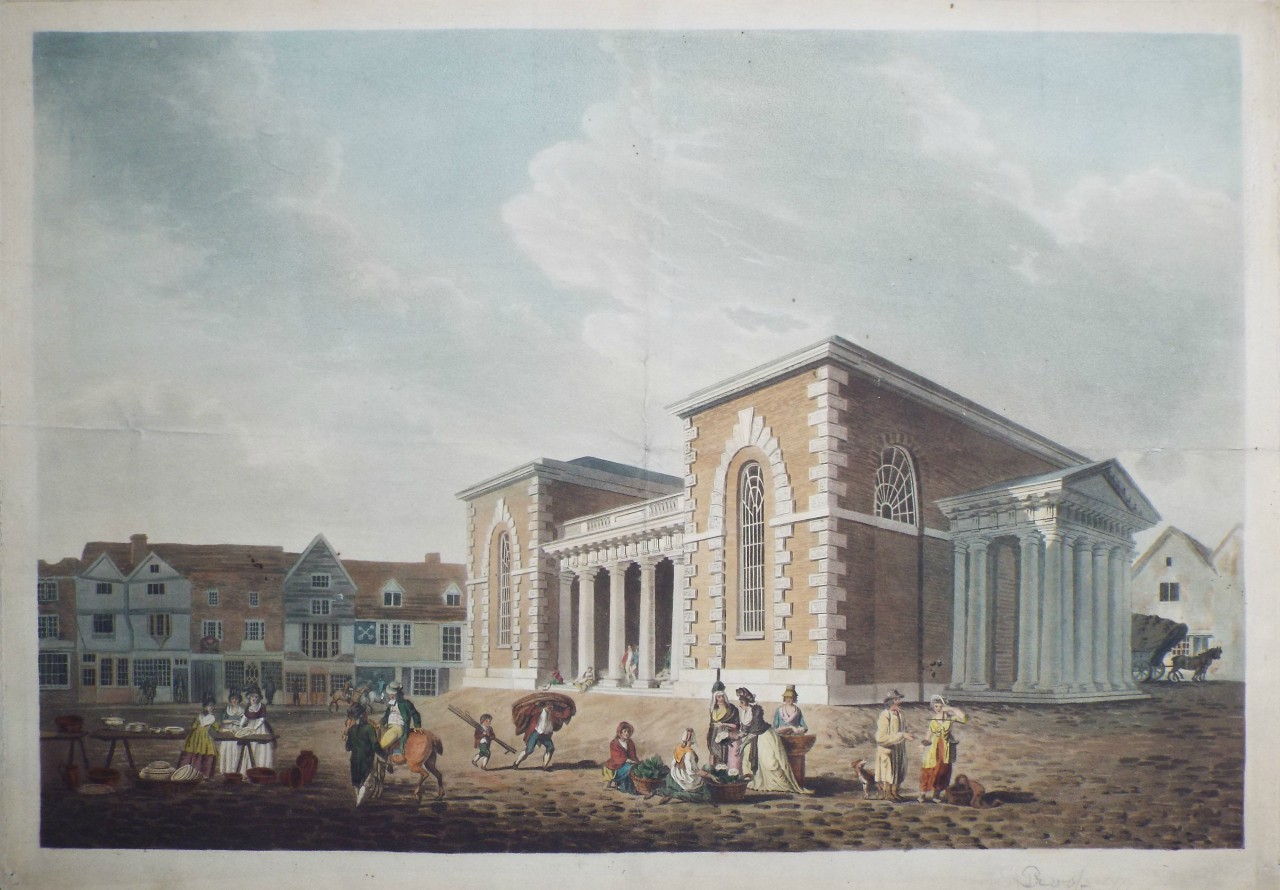 Aquatint - View of the New Council House, Salisbury - Jukes