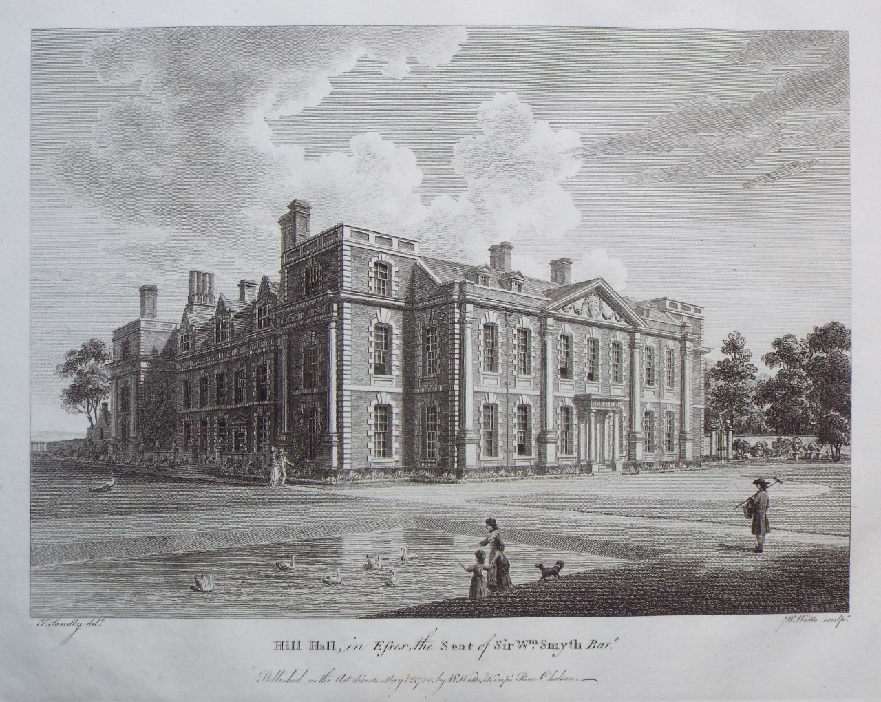 Print - Hill Hall, in Essex, the Seat of Sir Wm. Smyth Bart. - Watts