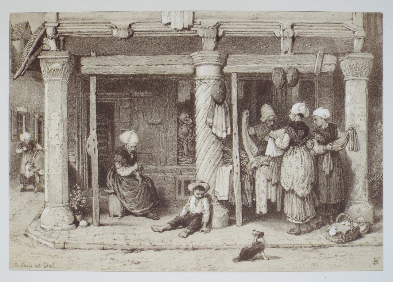 Lithograph - A Shop in Dol. - Foster