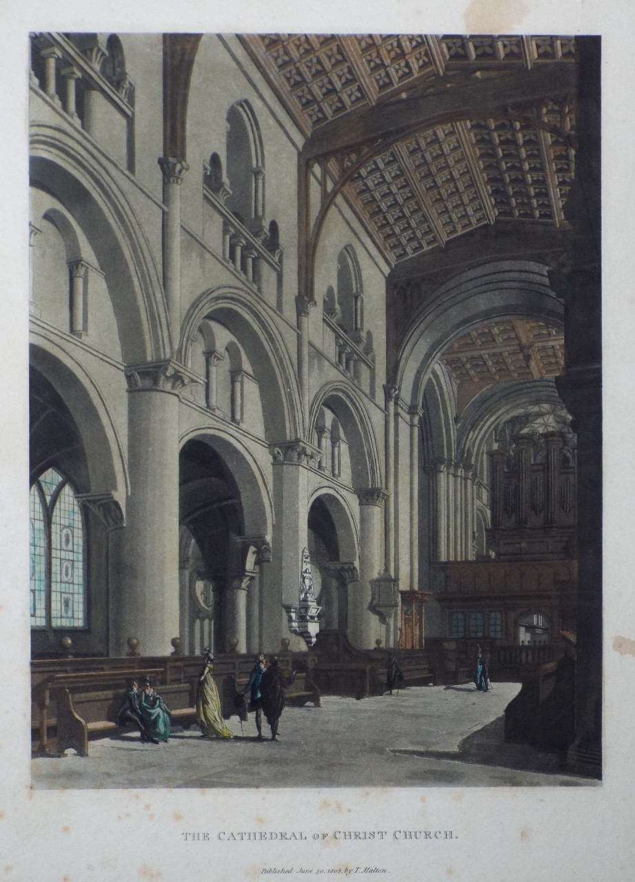 Aquatint - The Cathedral of Christ Church. - Malton