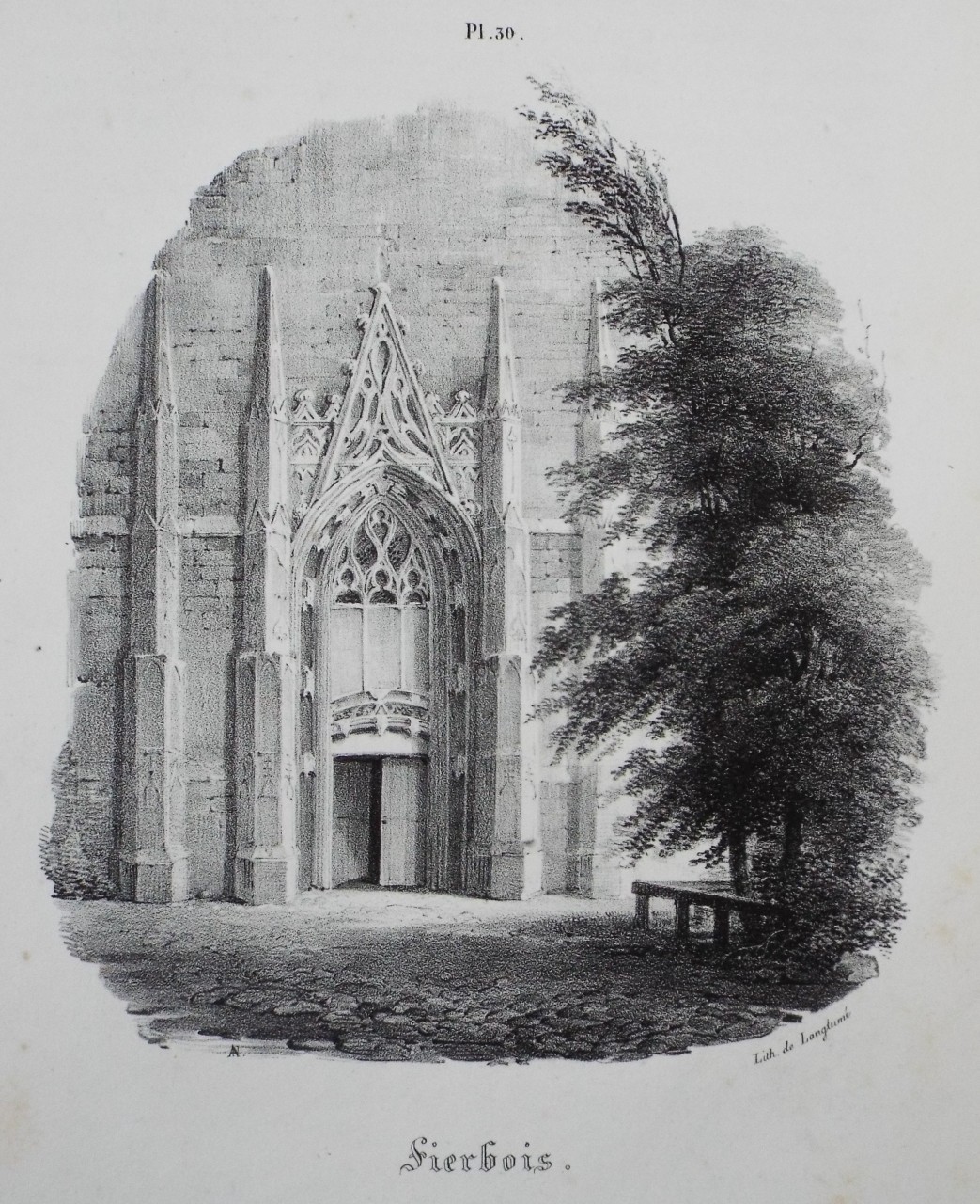 Lithograph - Fierbois.