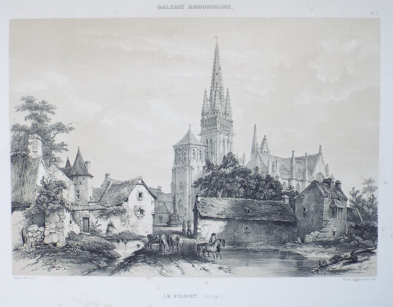 Lithograph - Galerie Armoricaine. Le Folgoet. (Finistere) - Benoist