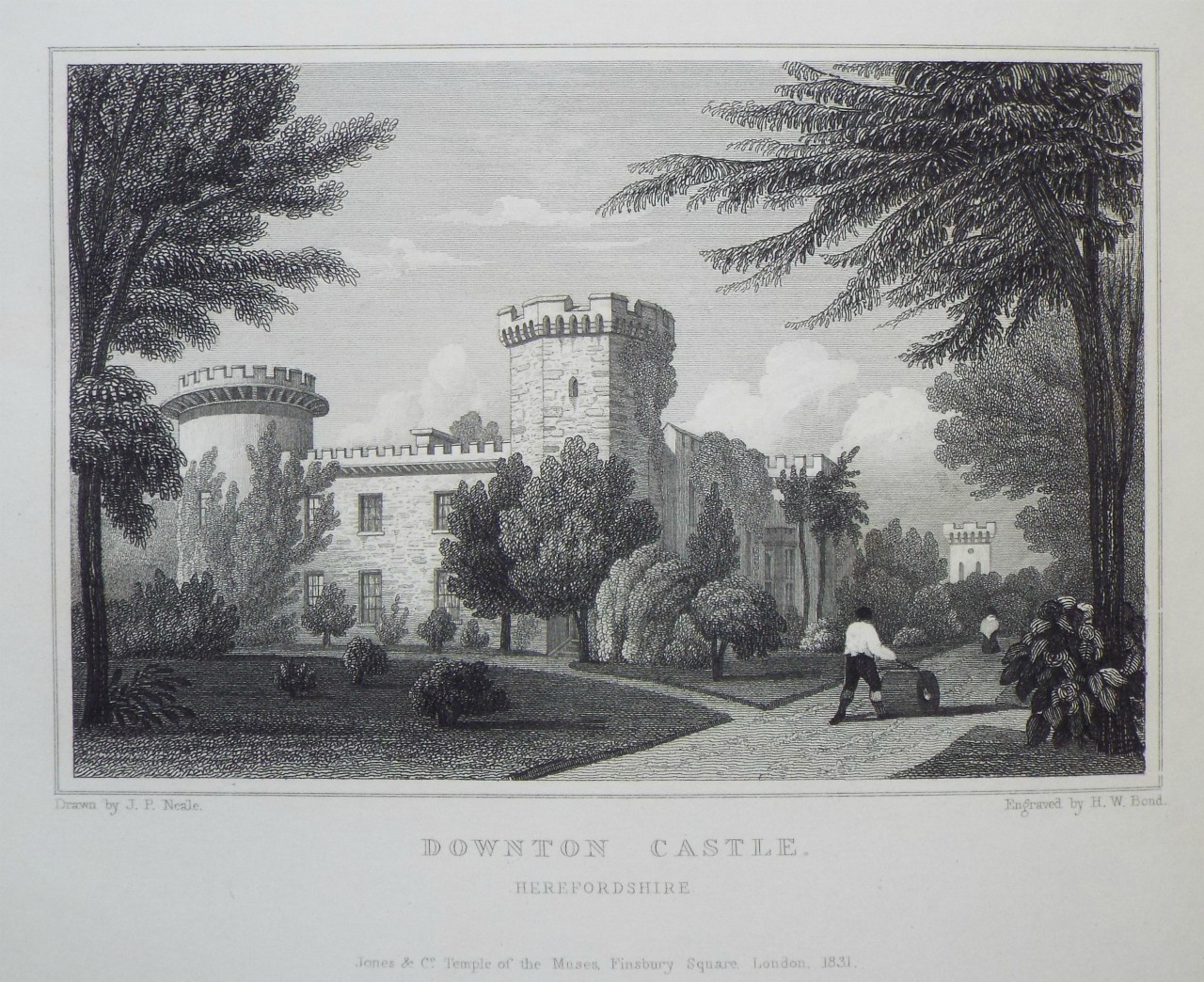 Print - Downton Castle. Herefordshire. - Bond
