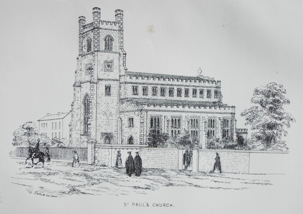 Lithograph - St. Paul's Church.