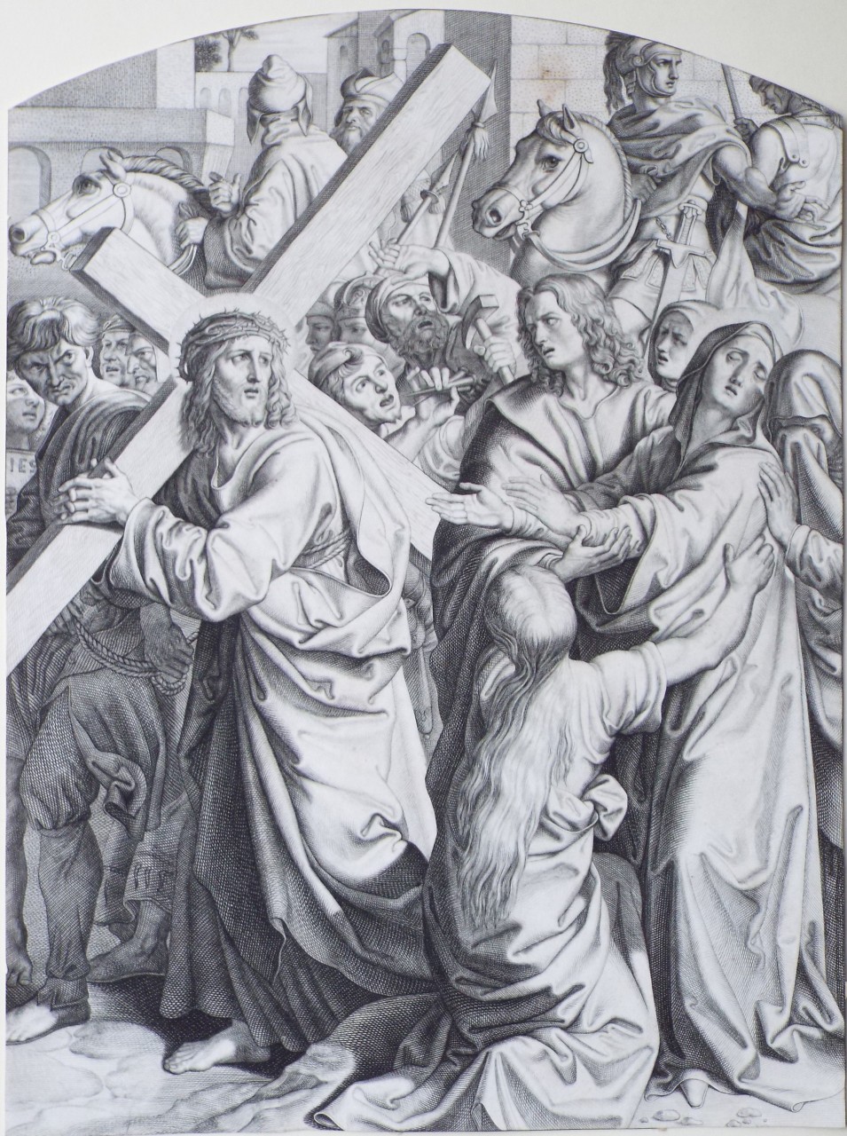 Etching - 4. Jesus meets his sorrowful mother - Petrak