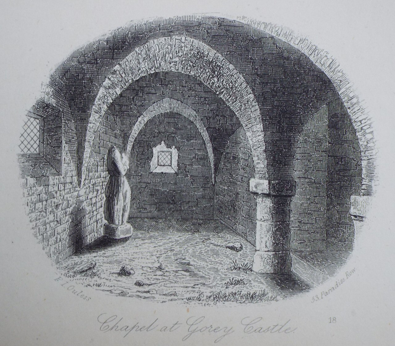 Steel Vignette - Chapel at Gorey Castle.