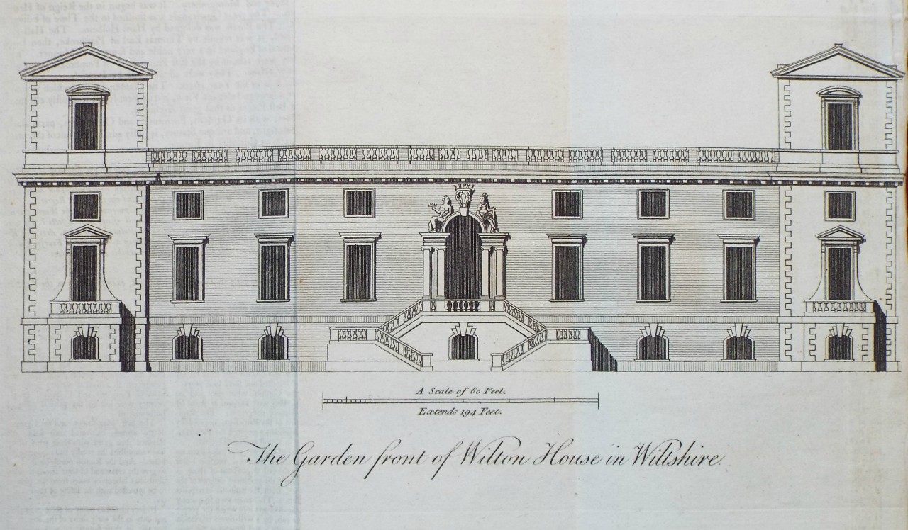 Print - The Garden front of Wilton House in Wiltshire