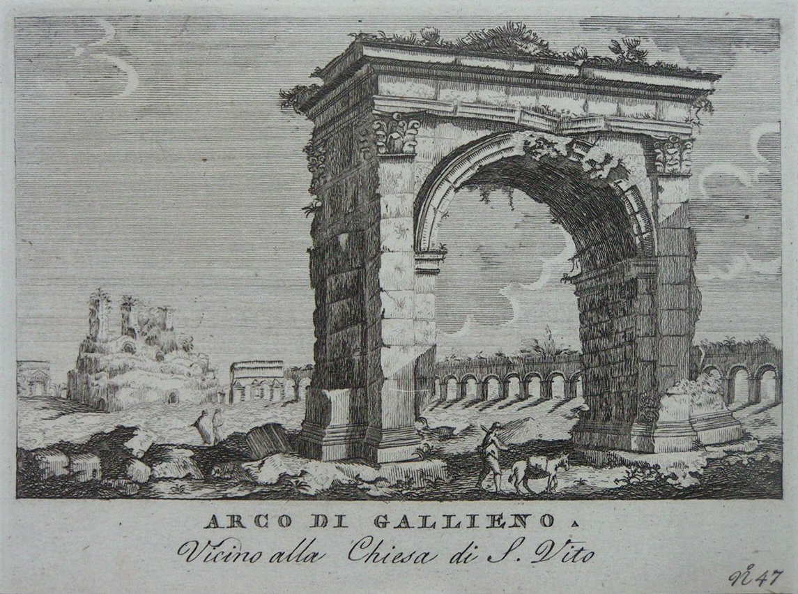 Print - Arco di Gallieno. Vicino alla Chiesa di S. Vito