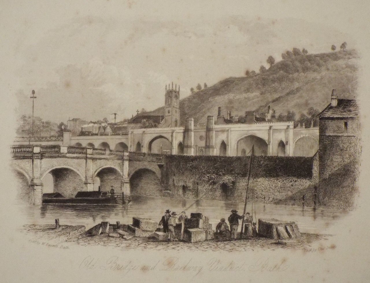 Steel Vignette - Old Bridge and Railway Viaduct, Bath