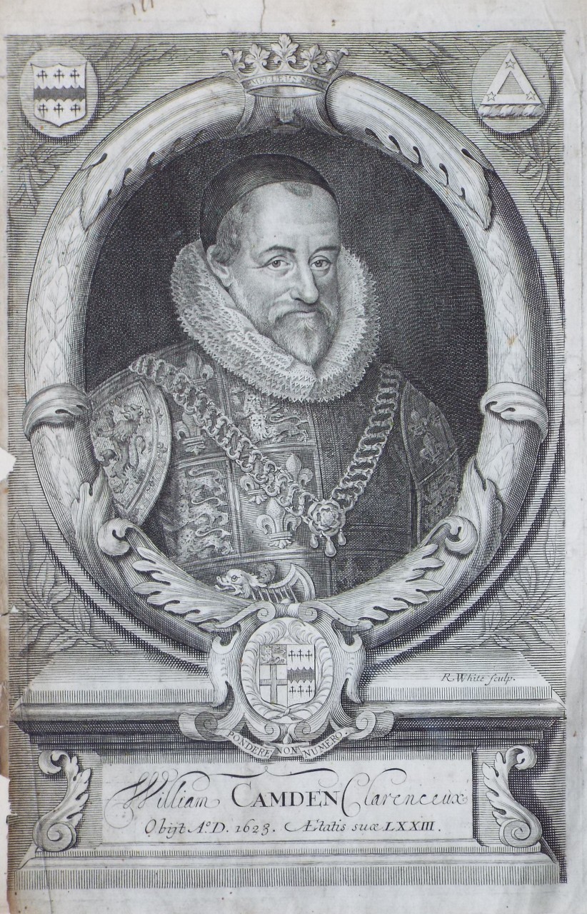 Print - William Camden Clarenceux Obijt. Ao.1623. Aetatis Suce LXXIII. - White