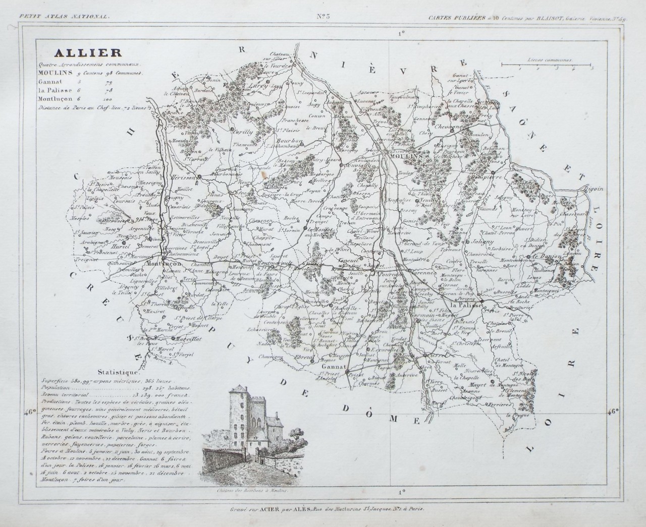 Map of Allier