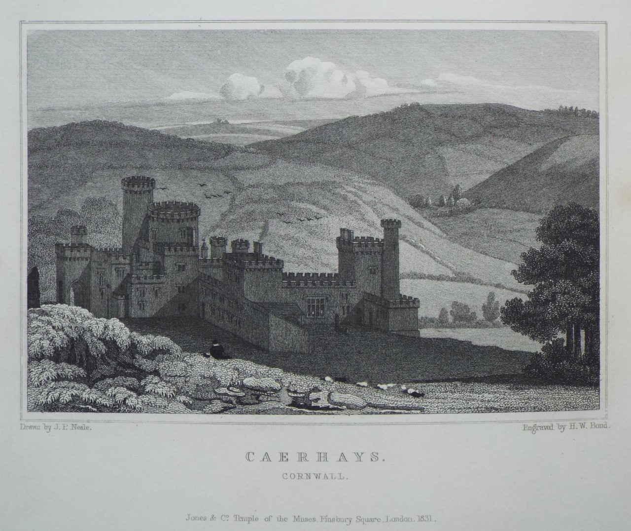 Print - Caerhays. Cornwall. - Bond