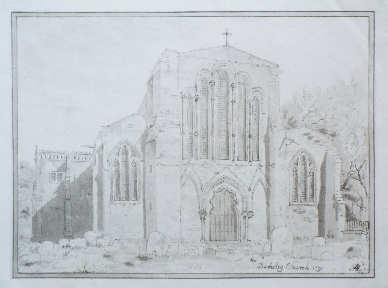 Etching with aquatint - Berkeley Church. 1791