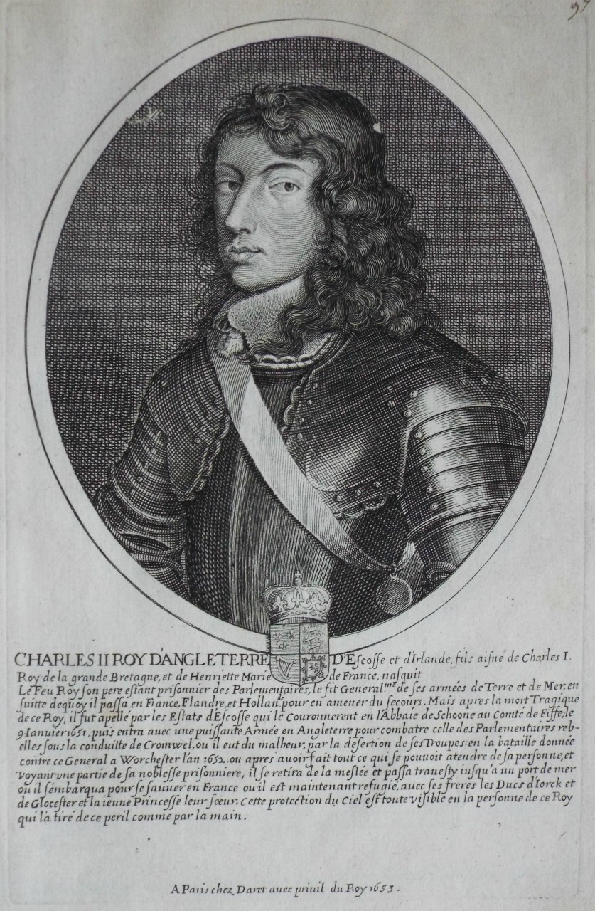 Print - Charles II Roy d'Angleterre
