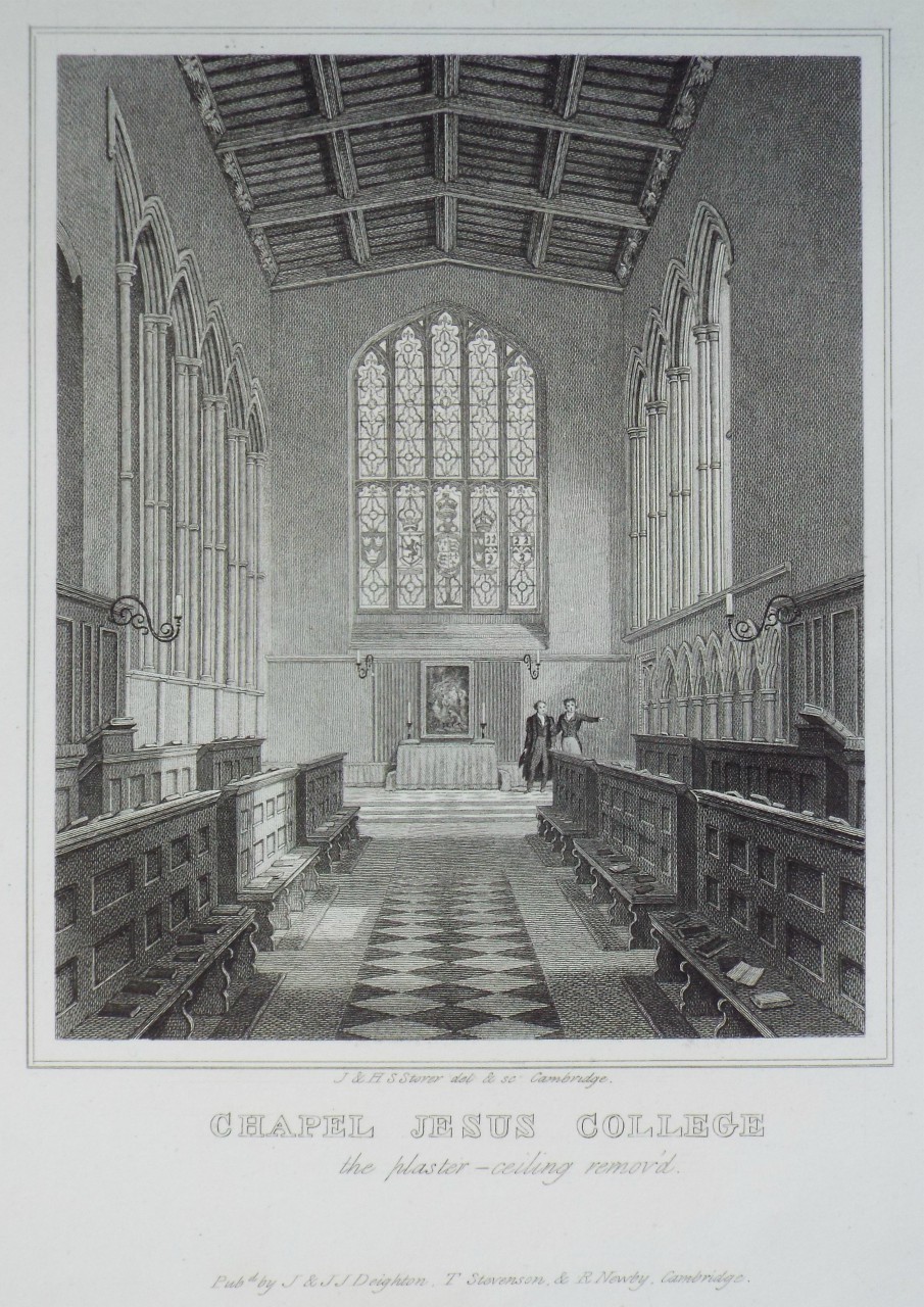 Print - Chapel Jesus College the plaster-ceiling Remov'd. - Storer