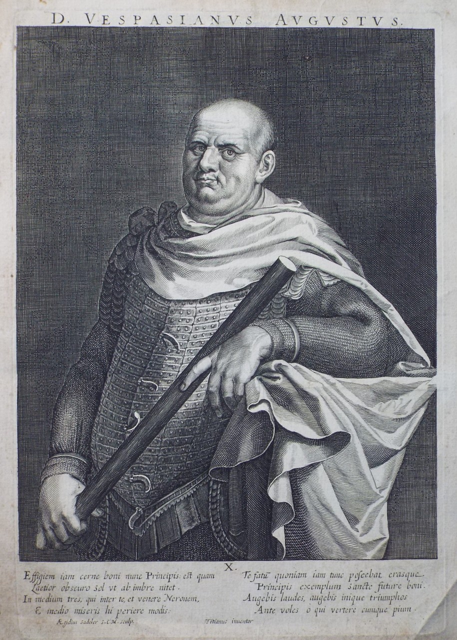 Print - D. Vespasianus Augustus. - Sadeler